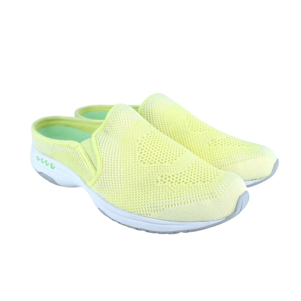Easy Spirit Takeknit Eco Clogs Yellow Cushioned Comfort Slip On Women's 9.5W